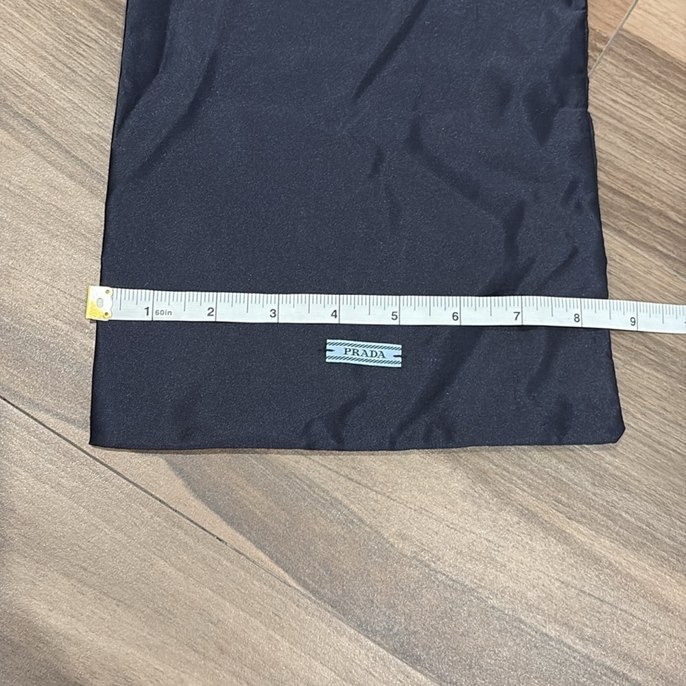 Authentic Prada Navy Set Of 2 Drawstring Satin Du… - image 2
